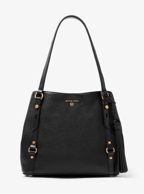 Image of Carrie Large Pebbled Leather Shoulder Bag