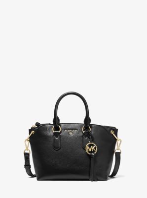 Michael Kors Elson Black Pebbled Leather 2024 Large Convertible Satchel Bag