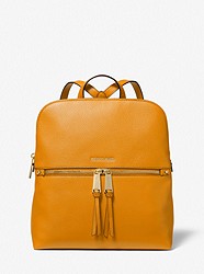 Rhea Medium Pebbled Slim Backpack - SUN - 30F0GEZB6V