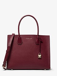 Mercer Large Saffiano Leather Tote Bag - DK BERRY - 30F0LM9T3L