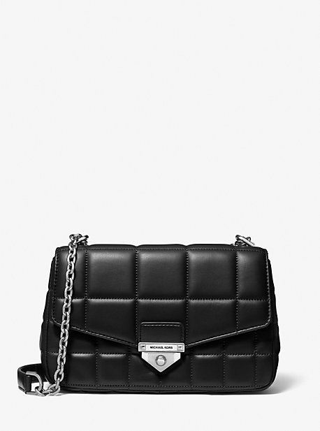 MK SoHo Large Quilted Leather Shoulder Bag - Black - Michael Kors product