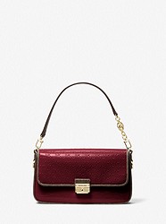Bradshaw Small Logo Embossed Patent Leather Convertible Shoulder Bag - DK BERRY - 30F1G2BL1A