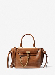Hamilton Legacy Small Crocodile Embossed Leather Belted Satchel - CHESTNUT - 30F1G9HS1E
