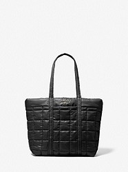 Stirling Small Quilted Recycled Polyester Tote Bag - BLACK - 30F1G9ST5B