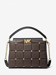 Karlie Medium Studded Quilted Logo Satchel - variant_options-colors-FINDBY-colorCode-name - 30F1GCDS2I
