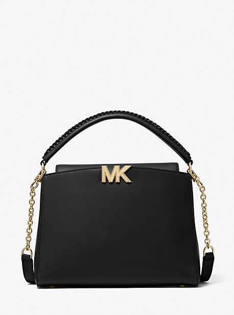 MK Karlie Medium Leather Satchel - Black - Michael Kors product