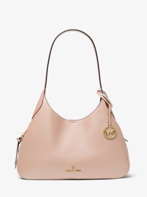 MK Kelsey Large Pebbled Leather Shoulder Bag - Soft Pink - Michael Kors