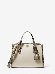 Chantal Small Embossed and Pebbled Leather Messenger Bag - LT CREAM - 30F2G7CM1G