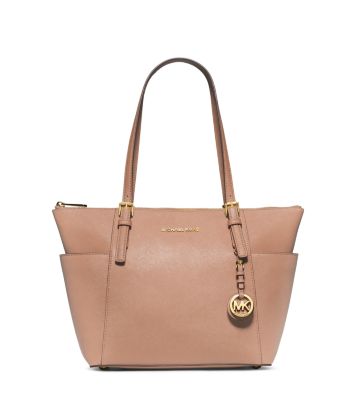 Jet Set Top-Zip Saffiano Leather Tote by Michael Kors