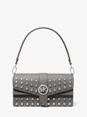 Grey studded michael clearance kors bag