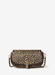 Mila Small Leopard Print Calf Hair Shoulder Bag - BLACK COMBO - 30F3GIMM1H