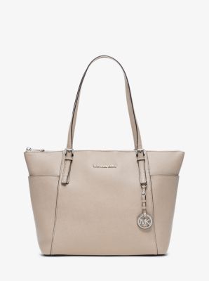 jet set large leather tote