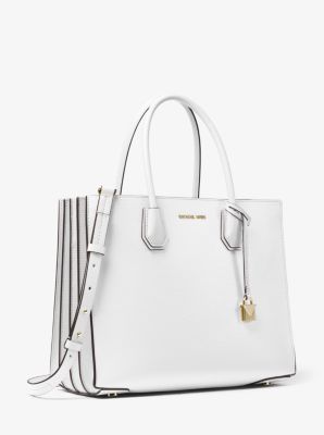 michael kors mercer large pebbled leather accordion tote bag