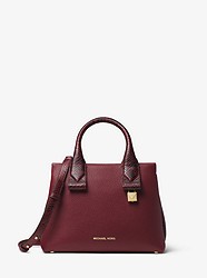 Rollins Small Snake-Embossed Leather Satchel - OXBLOOD - 30F8GX3S1N