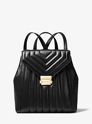 Whitney Quilted Leather Backpack - BLACK - 30F8GXIB2T