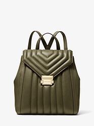 Whitney Quilted Leather Backpack - OLIVE - 30F8GXIB2T