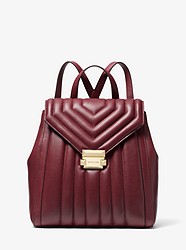 Whitney Quilted Leather Backpack - OXBLOOD - 30F8GXIB2T