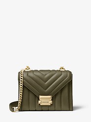 Whitney Small Quilted Leather Convertible Shoulder Bag - OLIVE - 30F8GXIL1T