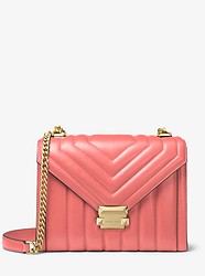 Whitney Large Quilted Leather Convertible Shoulder Bag - PINK GRAPEFRUIT - 30F8GXIL3T