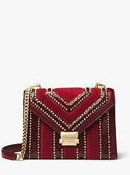 Whitney Large Mixed-Media Convertible Shoulder Bag - MAROON/OXBLD - 30F8GXIL3Y