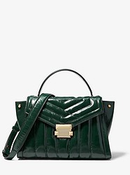 Whitney Medium Quilted Leather Satchel - RACING GREEN - 30F8GXIS6T
