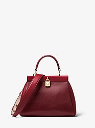 Gramercy Small Color-Block Leather Frame Satchel - OXB/SFPK/MRN - 30F8GZ6S1T