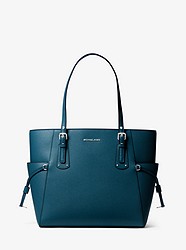 Voyager Crossgrain Leather Tote - TEAL - 30F8SV6T4L