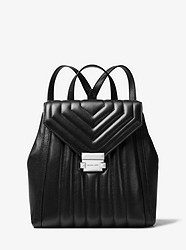 Whitney Quilted Leather Backpack - BLACK - 30F8SXIB2T