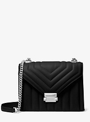 Whitney Large Quilted Leather Convertible Shoulder Bag - BLACK - 30F8SXIL3T