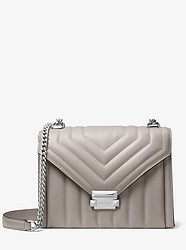 Whitney Large Quilted Leather Convertible Shoulder Bag - PEARL GREY - 30F8SXIL3T