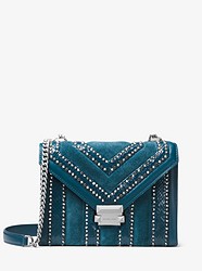 Whitney Large Mixed-Media Convertible Shoulder Bag - TEAL - 30F8SXIL3Y