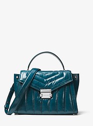 Whitney Medium Quilted Leather Satchel - TEAL - 30F8SXIS6T