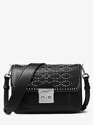 Sloan Editor Studded Leather Shoulder Bag - BLACK - 30F8TS9L3U