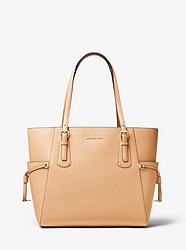 Voyager Small Crossgrain Leather Tote Bag - BUTTERNUT - 30F8TV6T4L