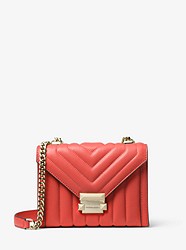 Whitney Small Quilted Leather Convertible Shoulder Bag - CORAL - 30F8TXIL1T