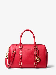 Bedford Legacy Medium Pebbled Leather Duffle Satchel - BRIGHT RED - 30F9G06S6L