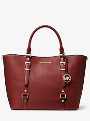 Bedford Legacy Large Pebbled Leather Tote Bag - BRANDY - 30F9G06T3L
