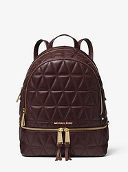 Rhea Medium Quilted Leather Backpack - BAROLO - 30F9GEZB2L