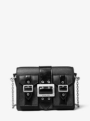Hayden Medium Saffiano Leather Messenger Bag - BLACK - 30F9S0YM8L