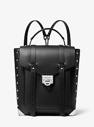 Manhattan Medium Leather Backpack - BLACK - 30F9SNCB7L