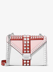 Whitney Large Studded Tri-Color Saffiano Leather Convertible Shoulder Bag - SMKY RSE MLT - 30F9SWHL3U