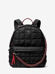 Slater Medium Logo Quilted Nylon Backpack - BLACK COMBO - 30H1U04B2C