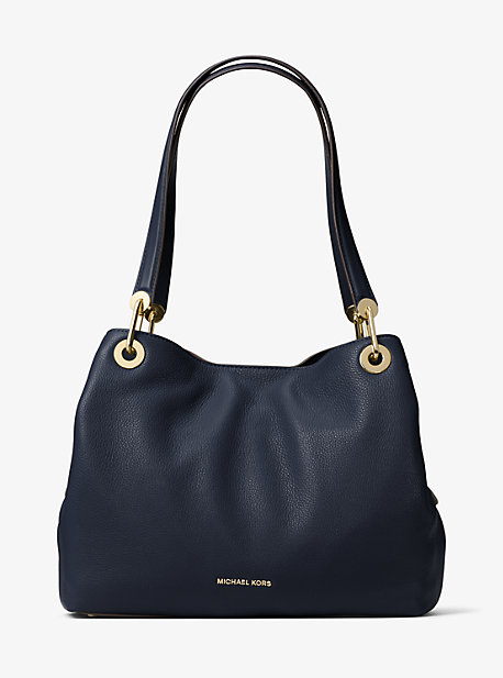 Grand sac porté épaule Raven en cuir - BLEU AMIRAL(BLEU) - Michael Kors