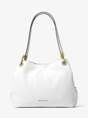 Grand sac porté épaule Raven en cuir - BLANC OPTIQUE(BLANC) - Michael Kors
