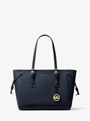 Sac à main Addison de taille moyenne en cuir grainé - BLEU AMIRAL(BLEU) - Michael Kors