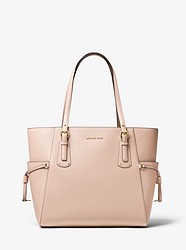 Voyager Small Crossgrain Leather Tote Bag - SOFT PINK - 30H7GV6T9L