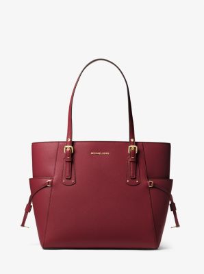 Voyager Small Crossgrain Leather Tote Bag