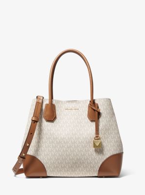 Sacoche Mercer Gallery de taille moyenne avec logo - VANILLE/NOISETTE(NATUREL) - Michael Kors