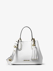 Brooklyn Small Pebbled Leather Satchel - OPTIC WHITE - 30H8BBNT1L