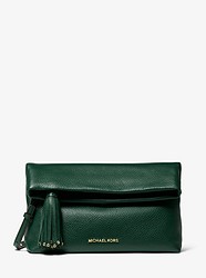 Brooklyn Pebbled Leather Fold-Over Clutch - RACING GREEN - 30H8GBNC2L